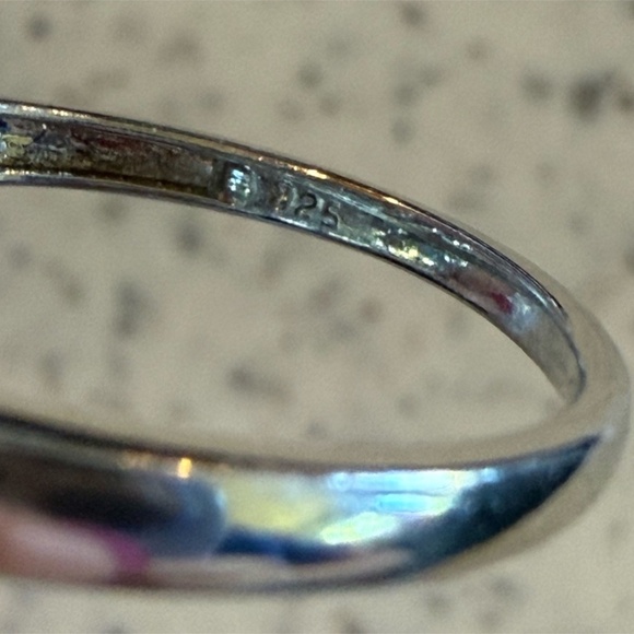 Vintage Sterling Silver 925 Moonstone & Labradorite Cluster Ring Size 9 - Picture 4 of 5